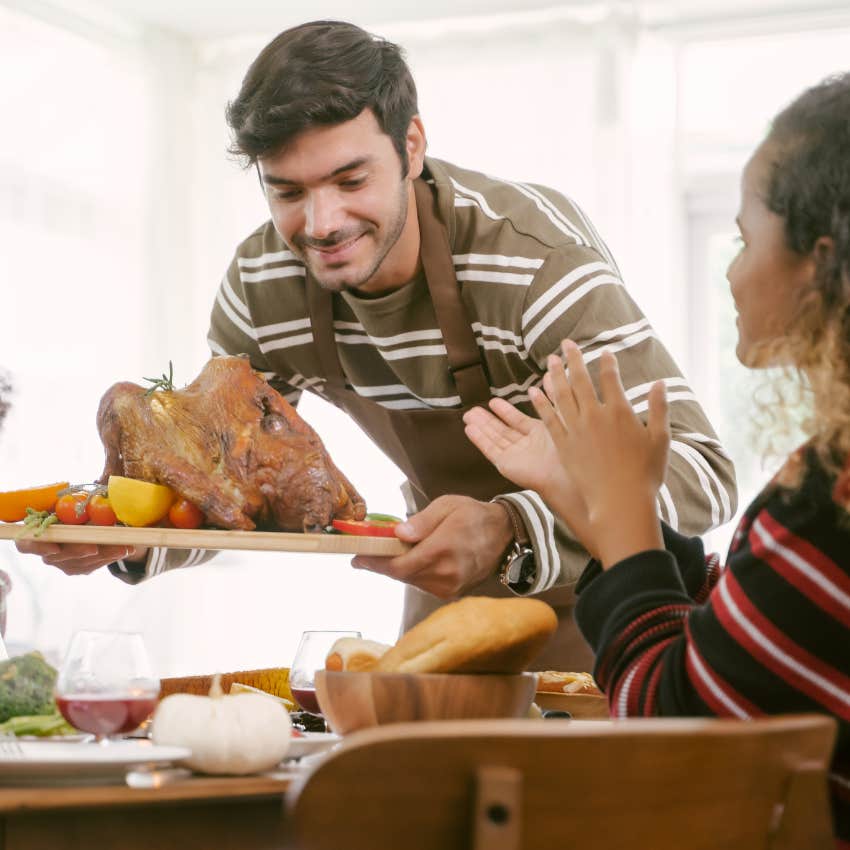 dad doesn&#039;t want late daughters horrid partner at Thanksgiving