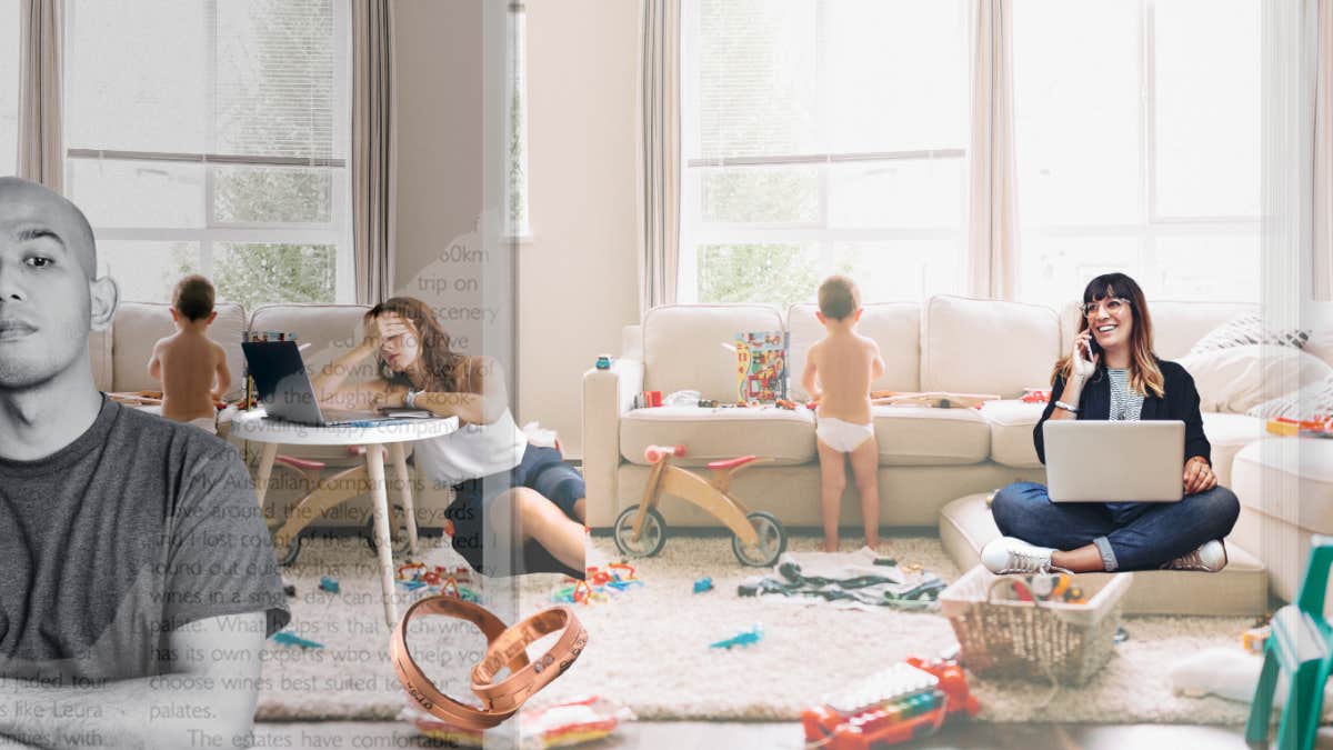 Woman feeling trapped by husbands bad behavior, turning the page- same chaos yet so much calmer
