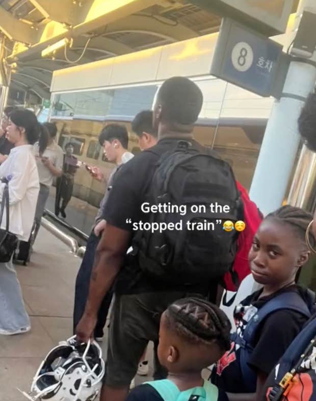 mom pranks son saying he has to jump on bullet train and makes him cry