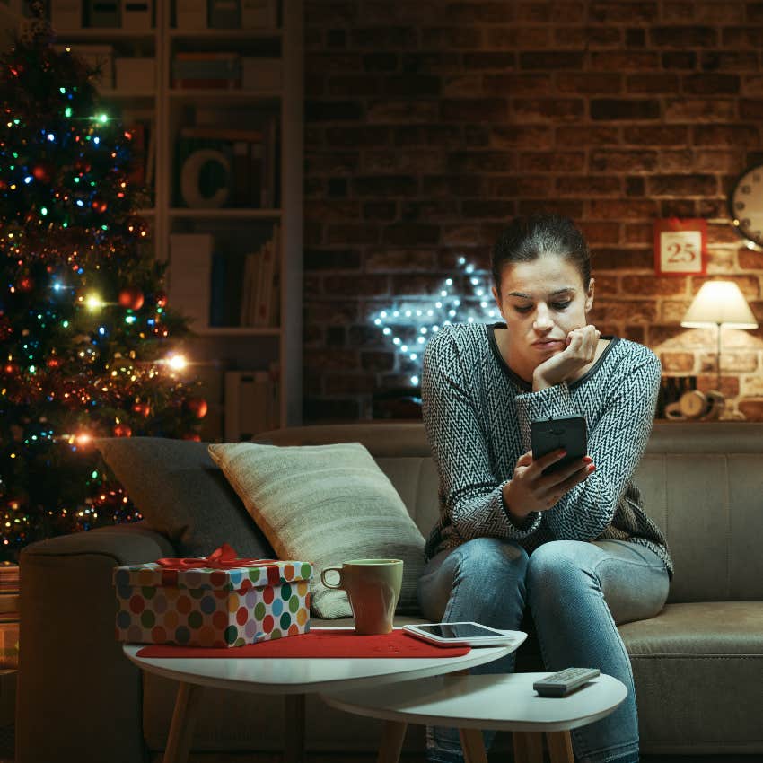 Young Woman Whose Dysfunctional Family Doesn’t Prioritize The Holidays Spends Christmas Morning Alone