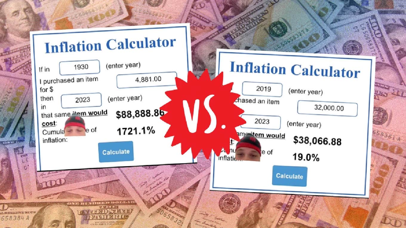 inflation today vs great depression, money
