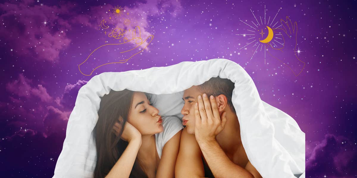 couple in love under a blanket of stars