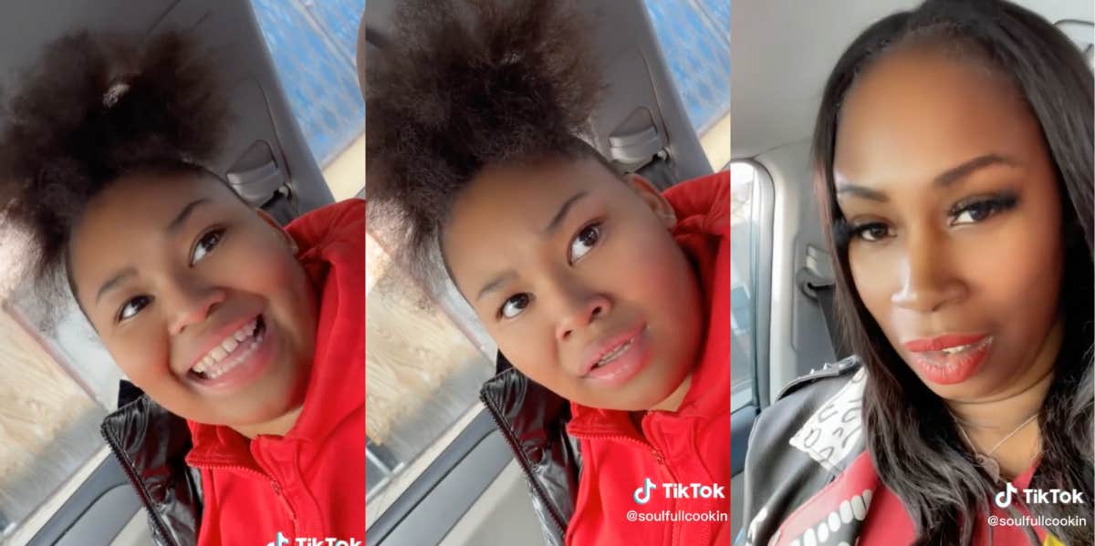 Screenshots from tiktok of teen girl coming out