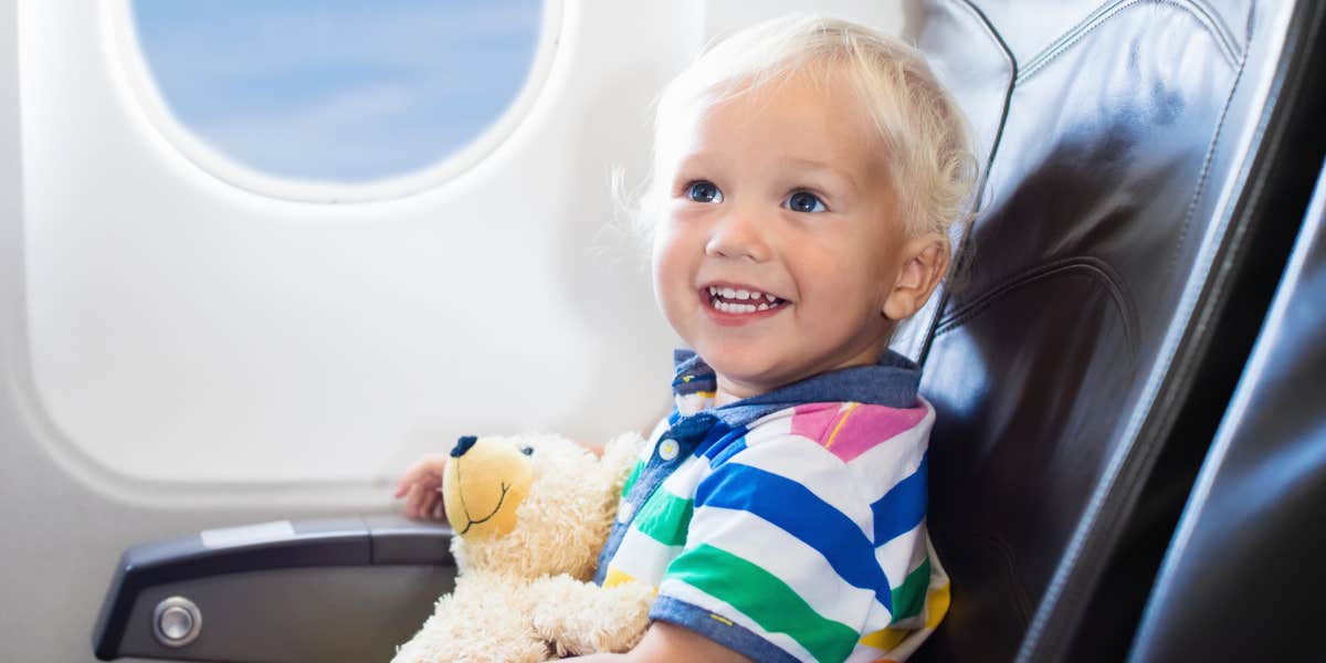 Toddler on an airplane