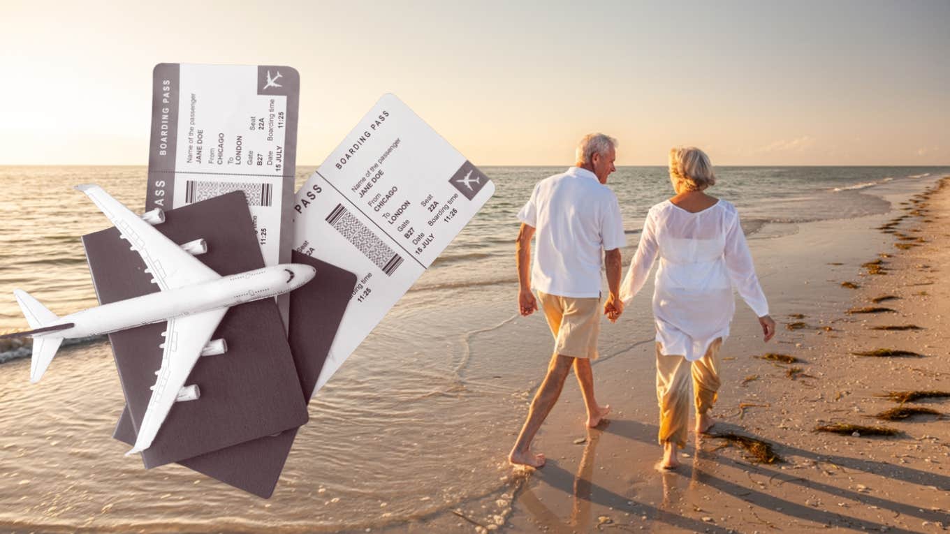elderly couple, travel, vacation, agency 