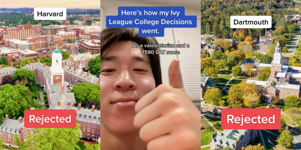 A student shares his rejections from all Ivy League schools