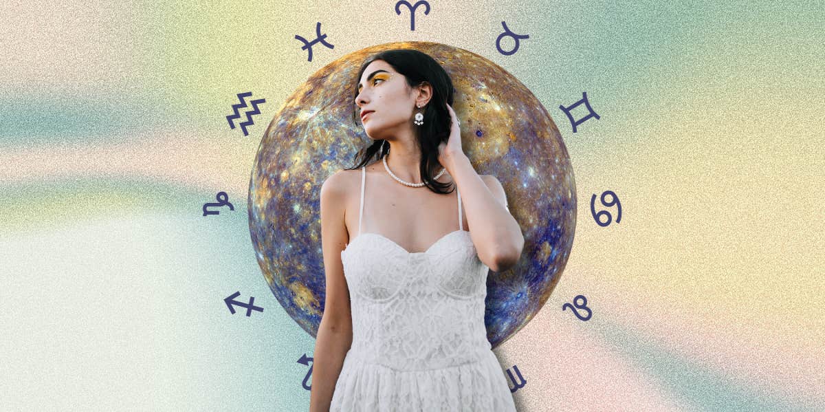 woman, zodiac signs and mercury