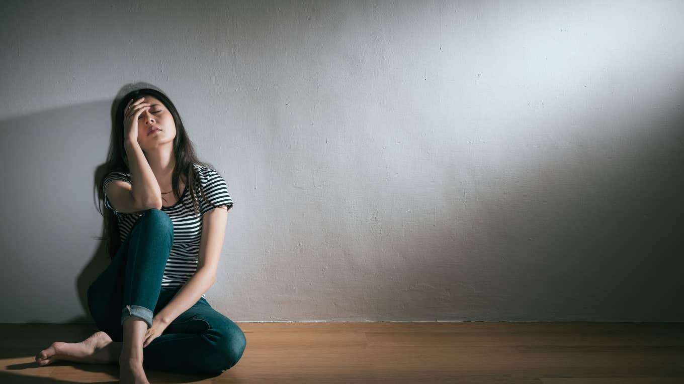 woman feeling isolated and alone