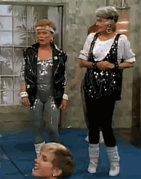 Rue McClanahan and Bea Arthur as Blanche Devereaux and Dorothy Zbornak on "The Golden Girls"