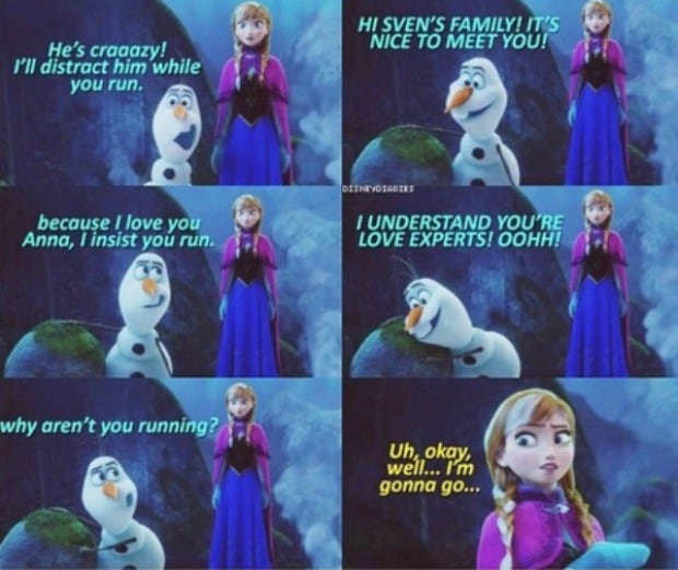 olaf and anna frozen