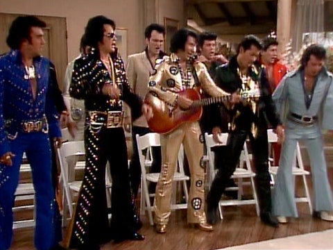 Quentin Tarantino as an Elvis impersonator on "The Golden Girls"