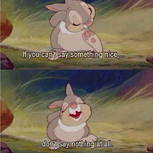 thumper don't say nothing