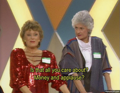 Rue McClanahan and Bea Arthur as Blanche Devereaux and Dorothy Zbornak on "The Golden Girls"