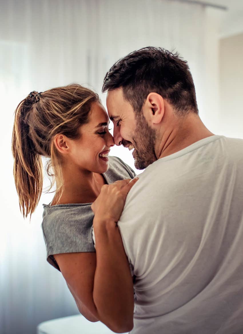 Couple face to face their relationship will last