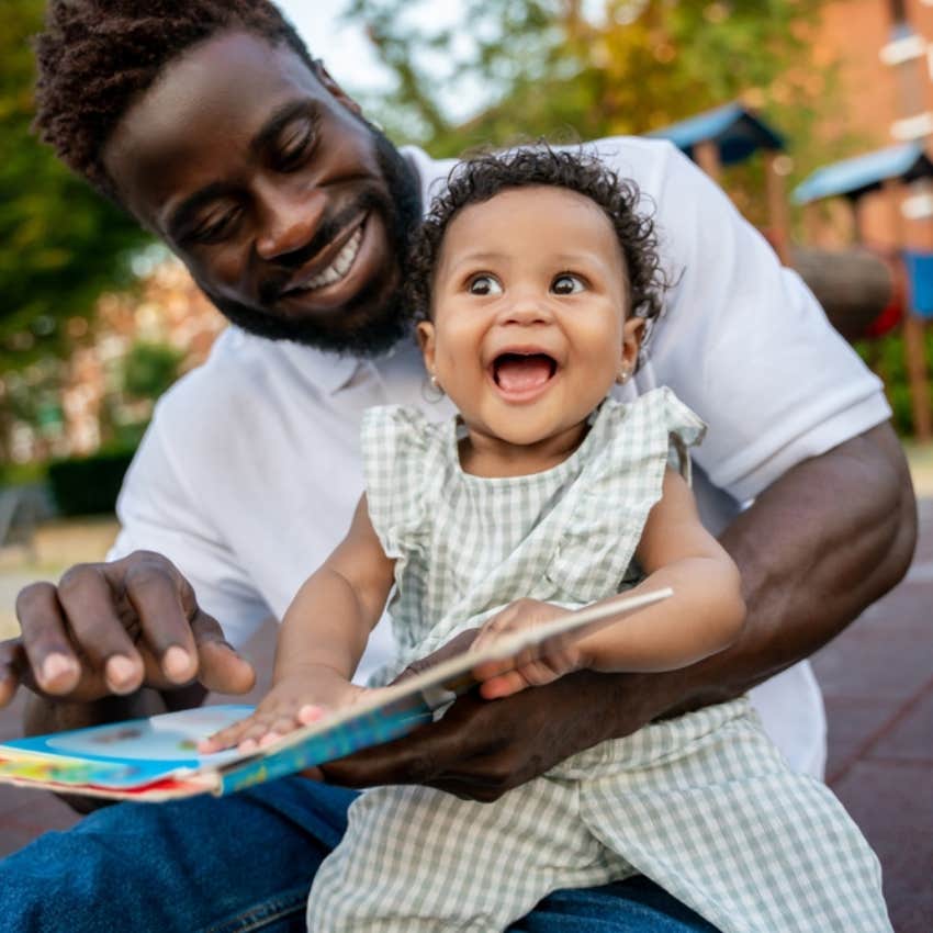 dad, baby daughter 