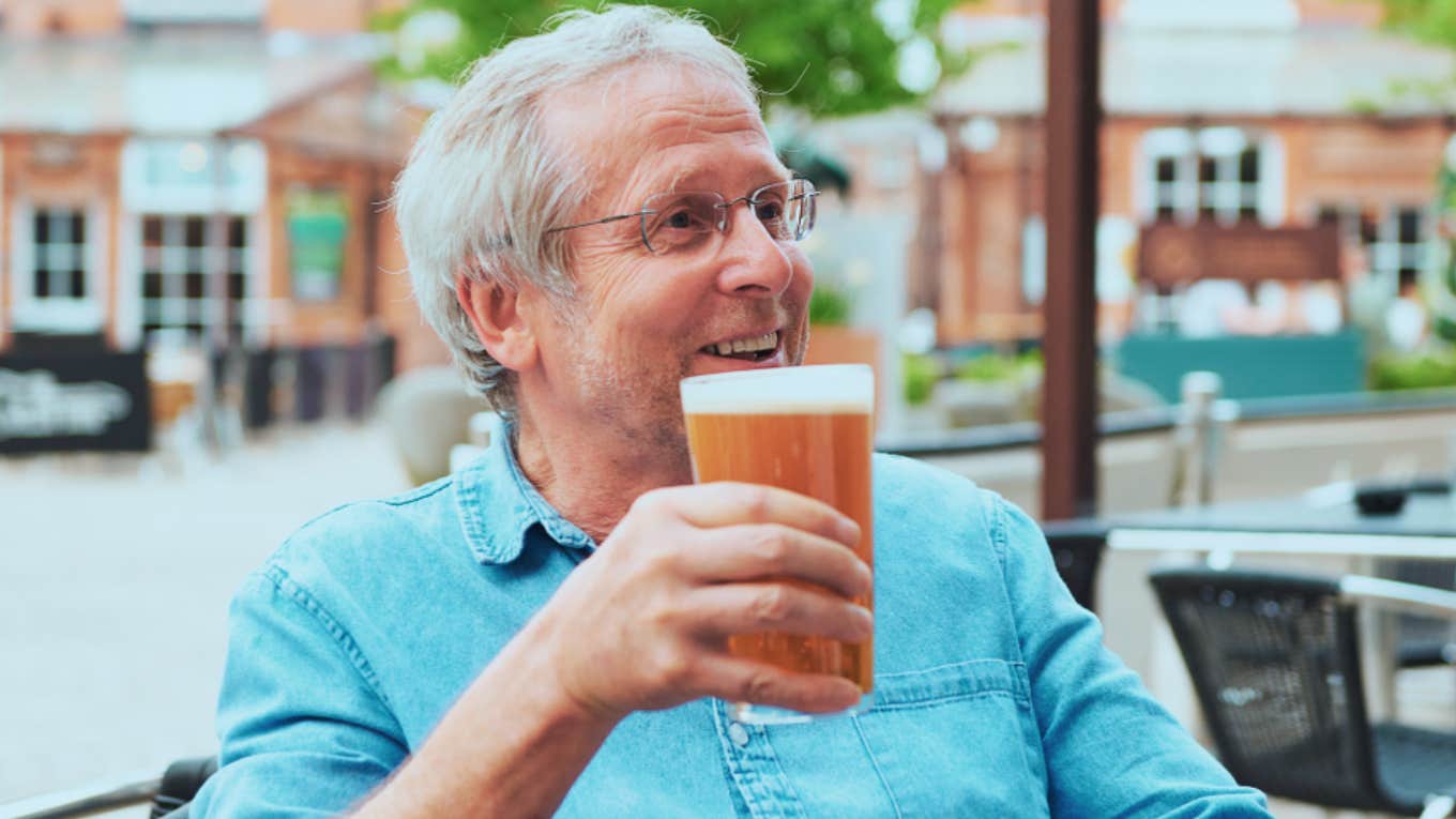 man, drinking beer, europe 