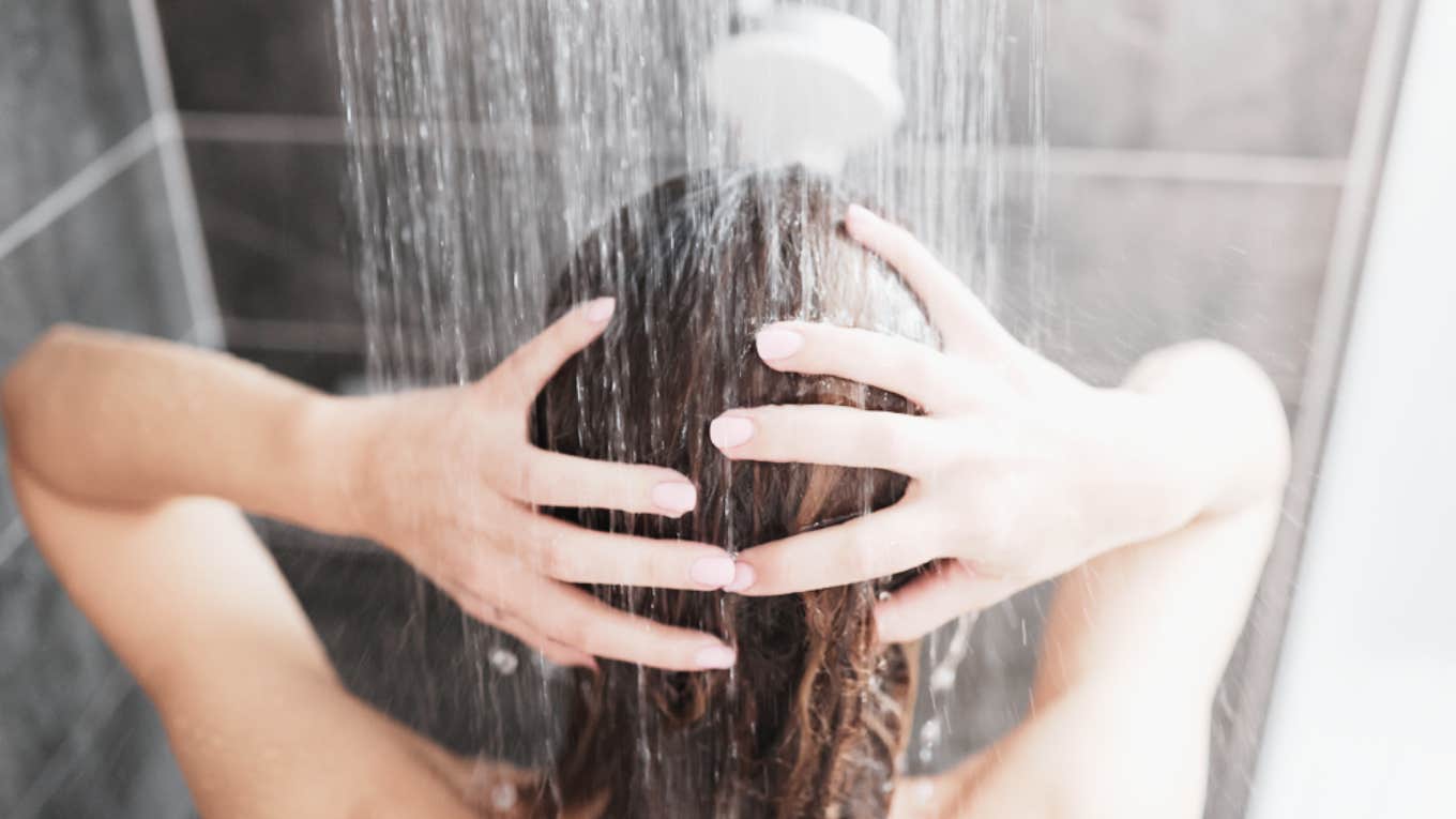 woman, shower 