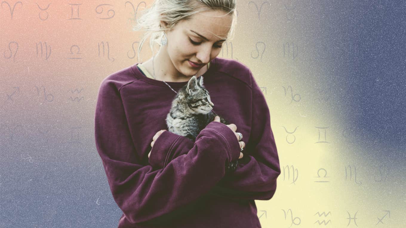 woman holding a cat breed with zodiac signs