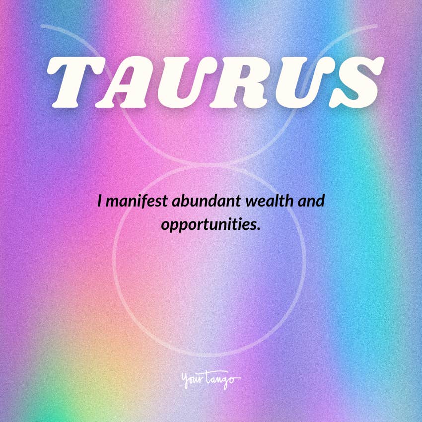 taurus abundance affirmation may 25