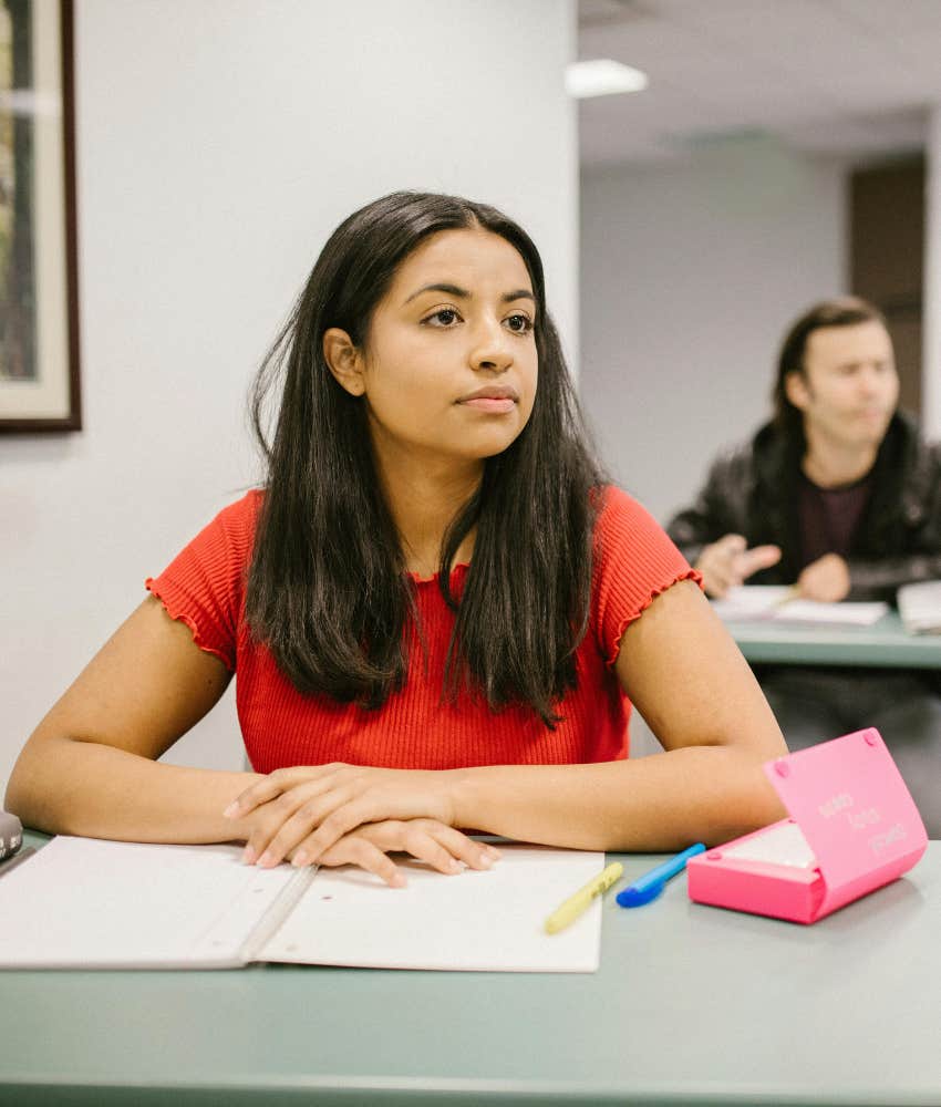 student in class