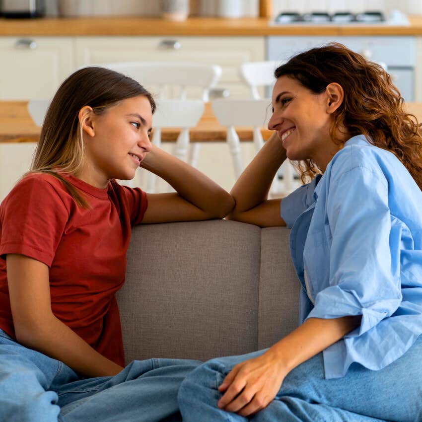 mother listening to her daughter