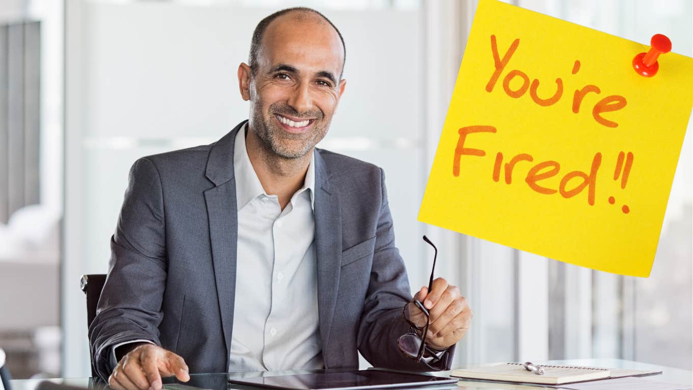 boss happy about firing someone