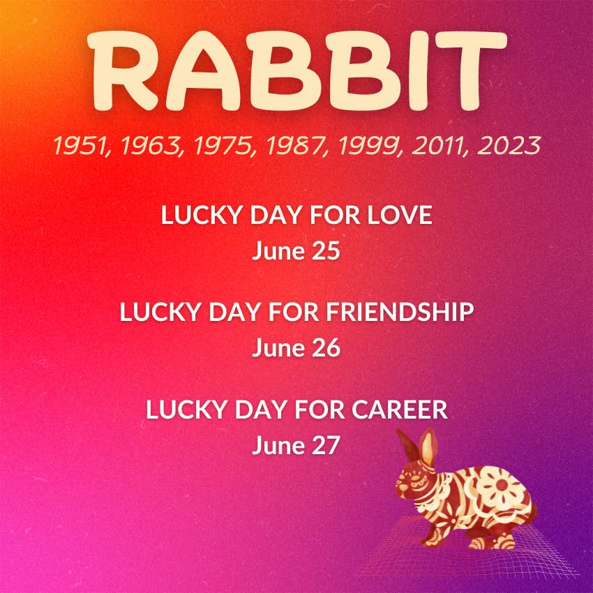 rabbit chinese zodiac weekly horoscope june 24-30