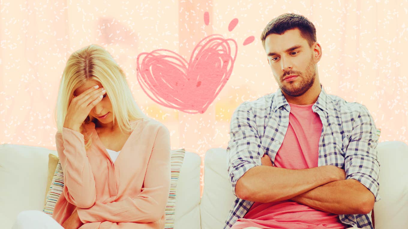 Woman and man sit learning the real reasons why finding love again is so difficult for them.