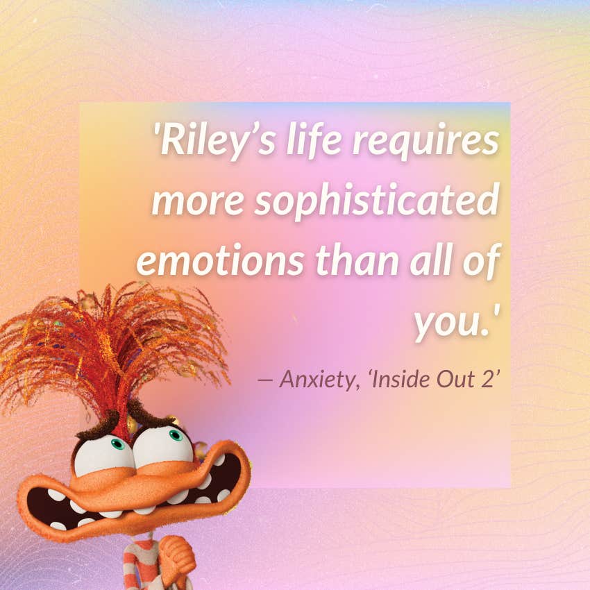anxiety inside out 2 quote about emotions