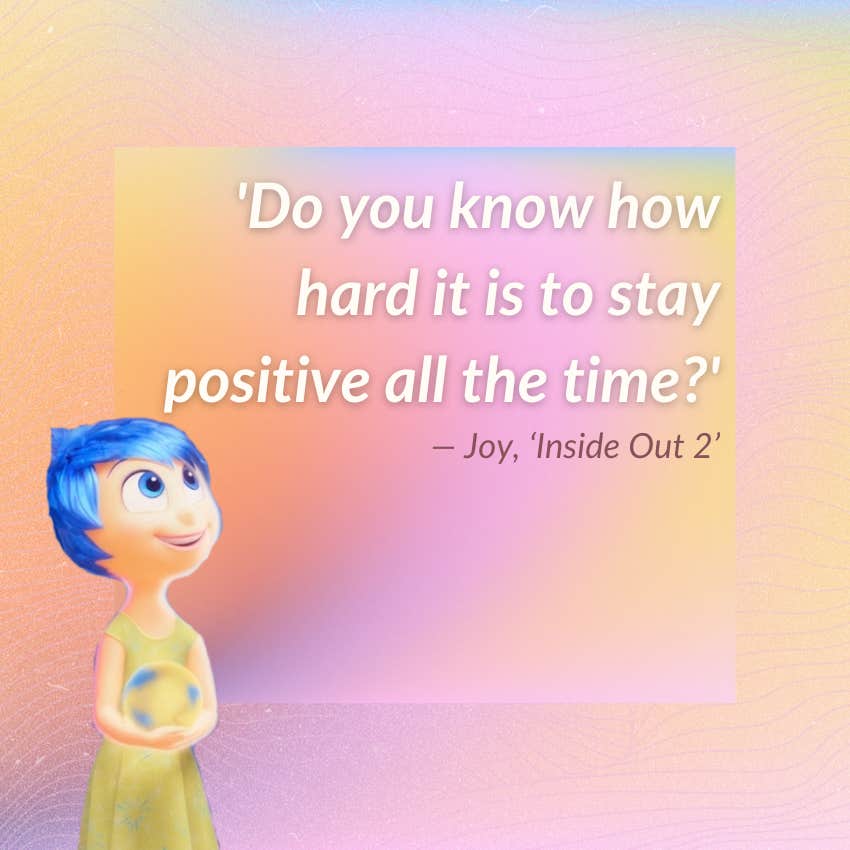 joy inside out 2 quote about staying positive