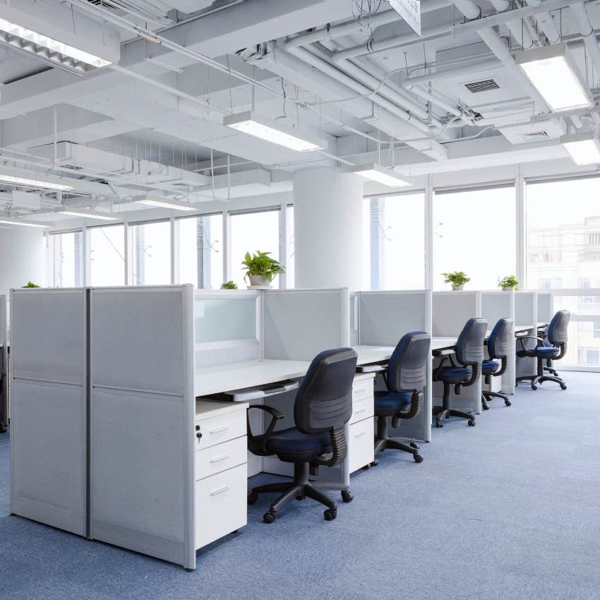 empty office cubicles