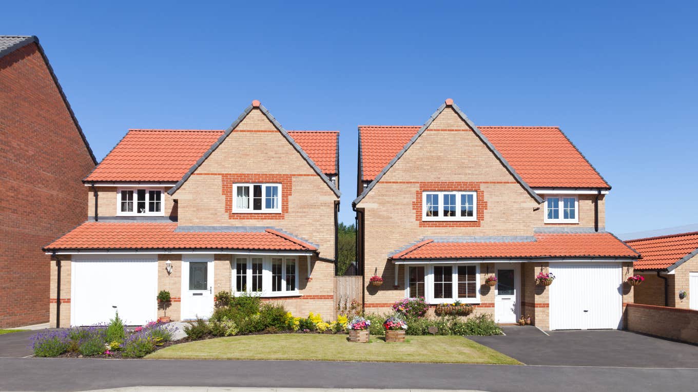 two identical houses next to each other