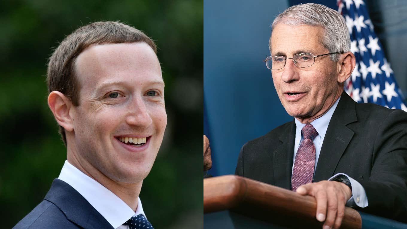 Anthony Fauci, Mark Zuckerberg