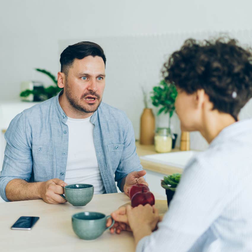 man and woman arguing