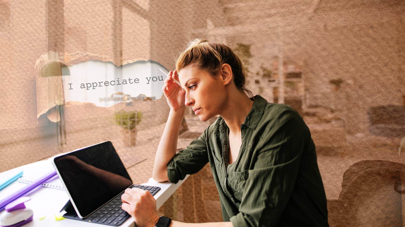 Woman starting a kindness album to remind herself during the chaotic times at work that she is doing great