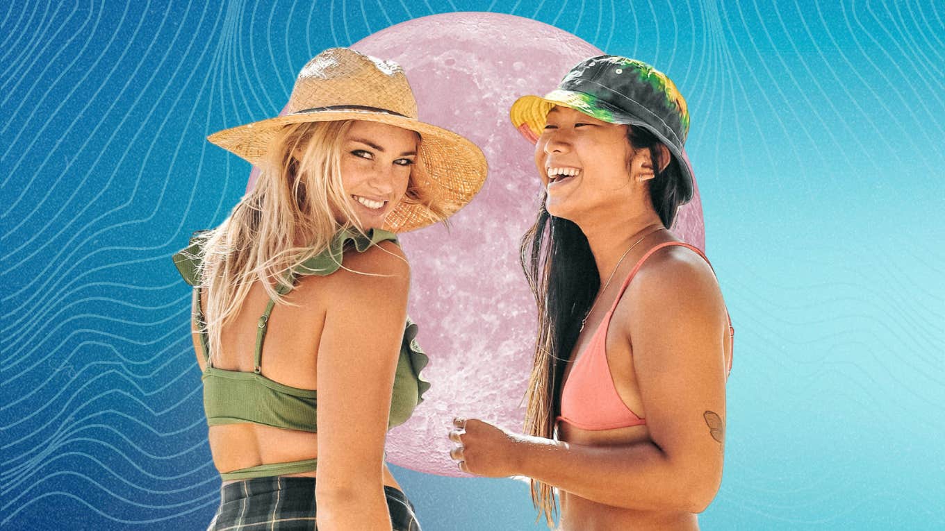 two women experiencing abundance from moon on june 11