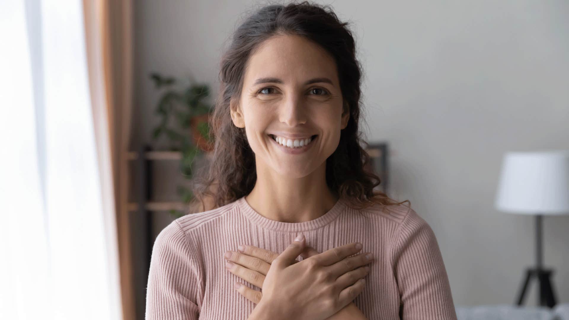 woman looking welcoming and classy