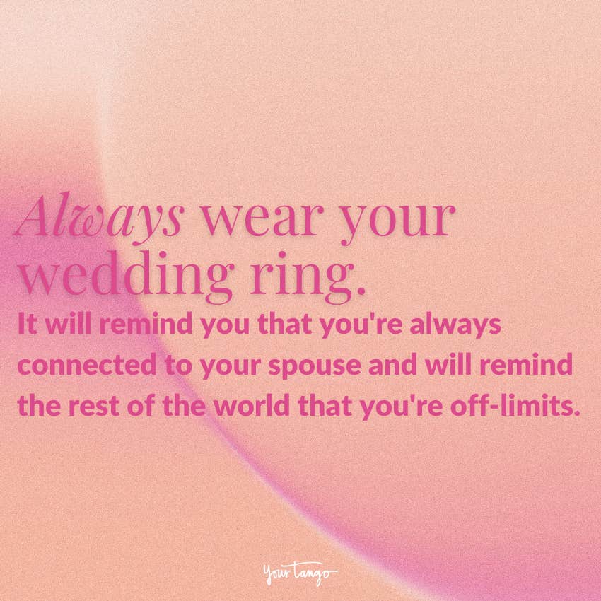 best wedding advice wear wedding ring