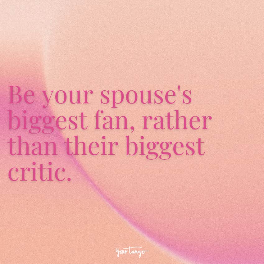 best marriage advice spouse's biggest fan