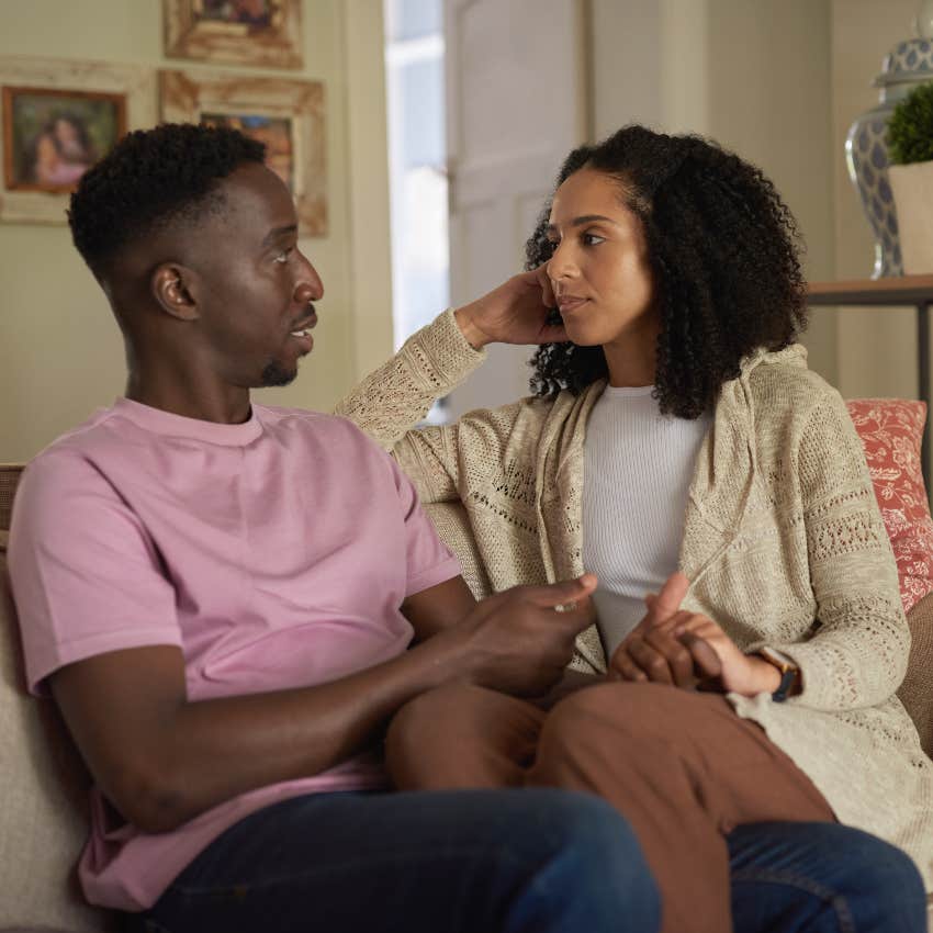 Couple having a deep conversation