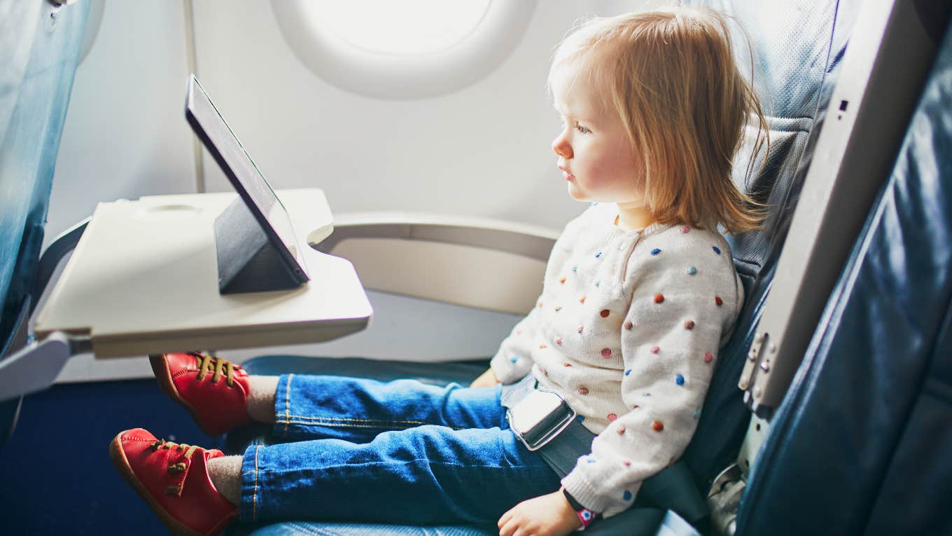 Child on a plane