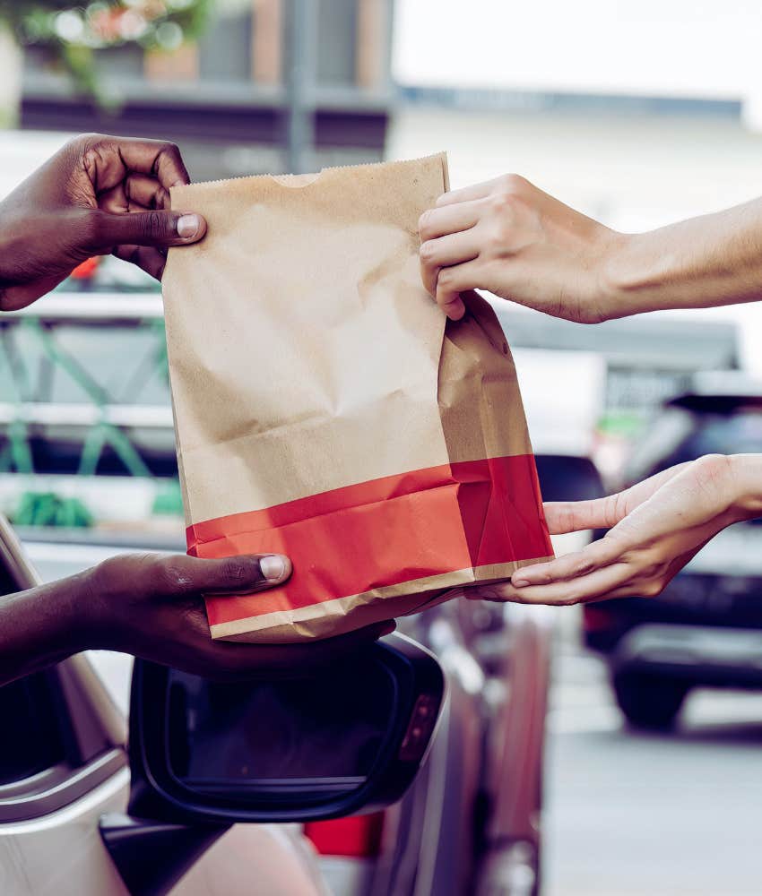 fast food drive thru window