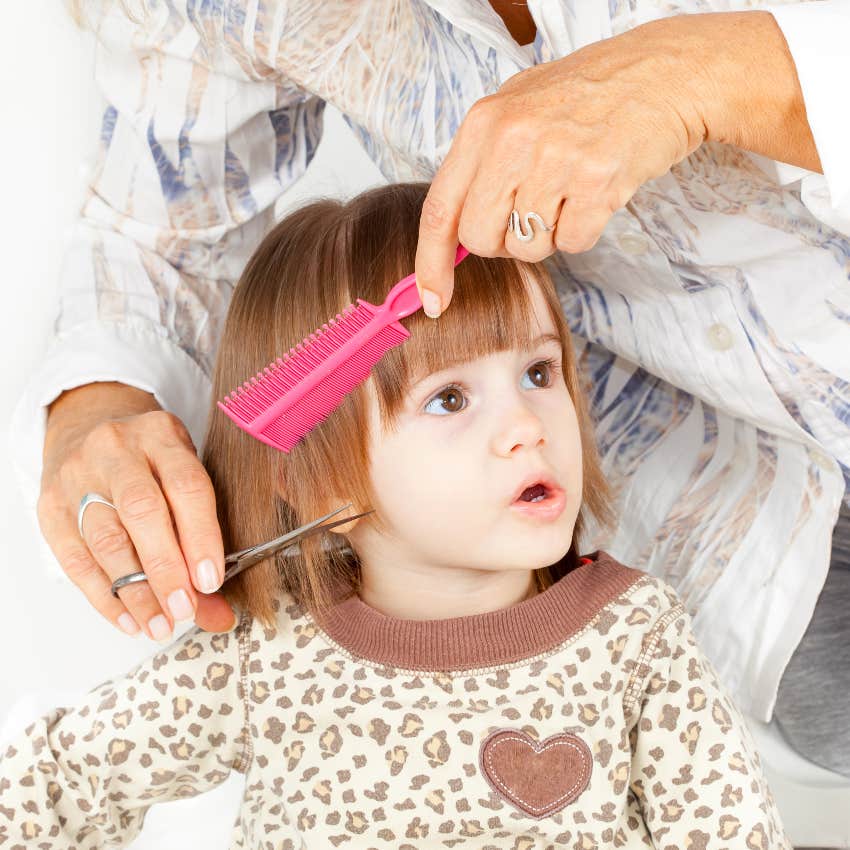 Baby Daddy’s New Girlfriend Cutting Her Little Girl's Bangs