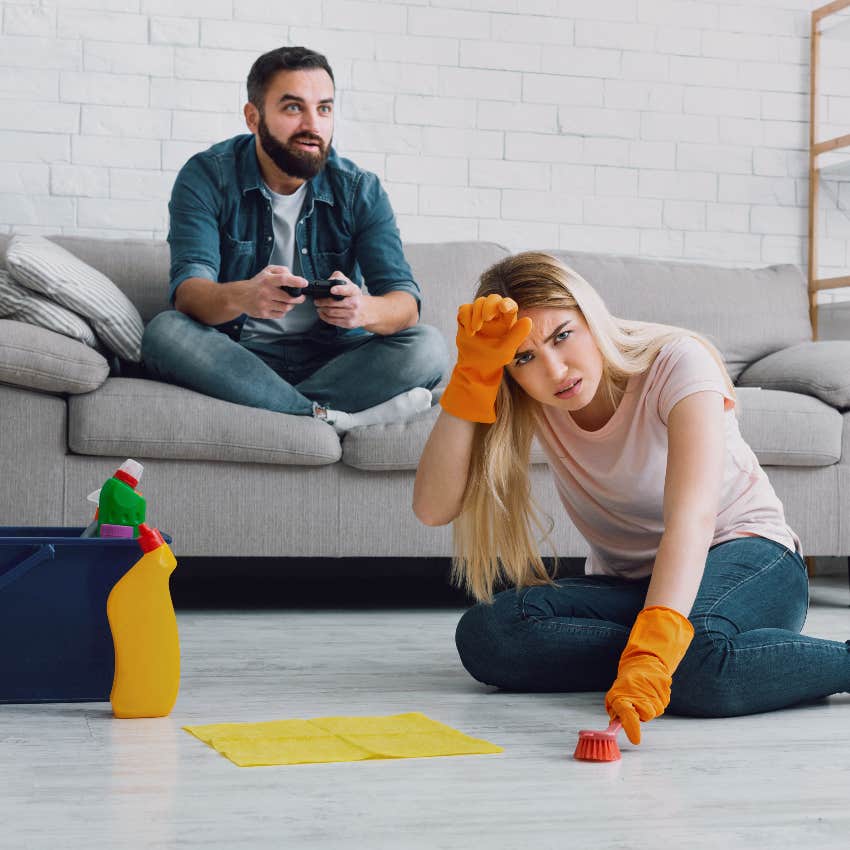 Husband's unfair after work routine, playing video games