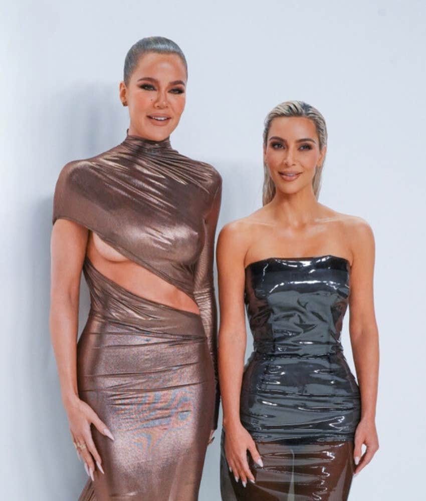 Kim and Khloe Kardashian on the red carpet