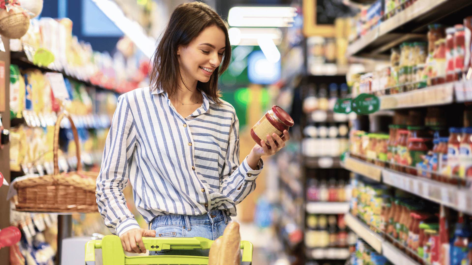 woman under thirty eight shopping at store