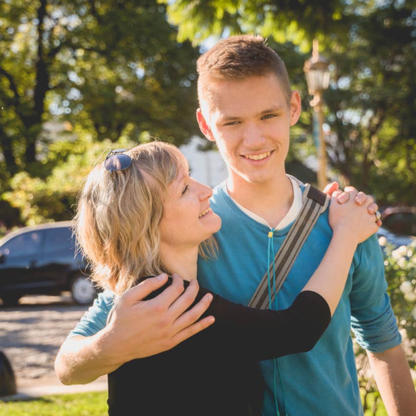 mom and teenage son