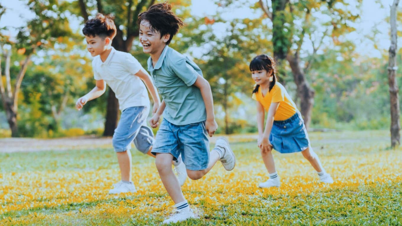 neighborhood kids playing 