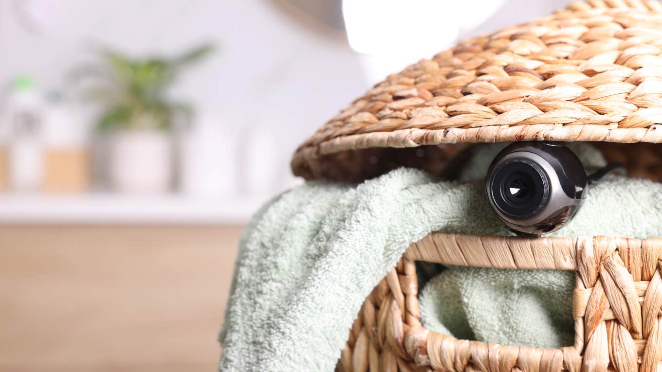 Hidden camera in bathroom