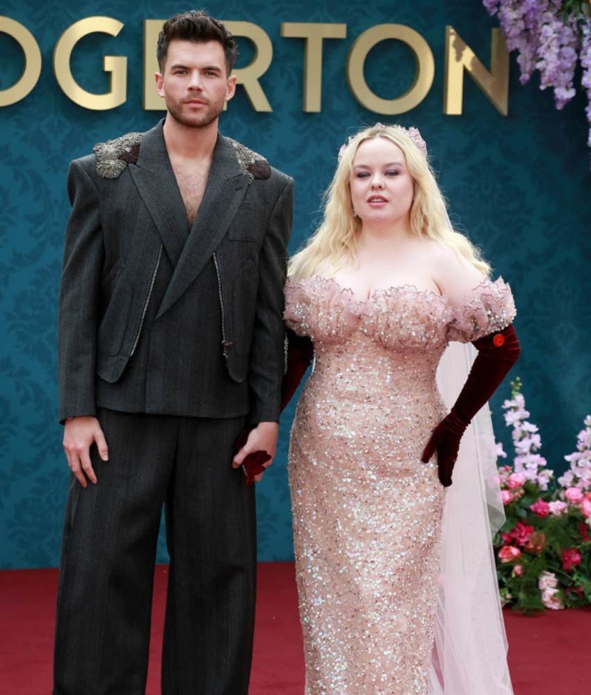 Nicola Coughlan and Luke Newton on the red carpet